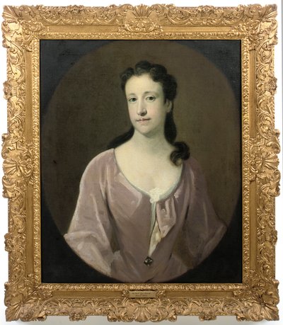 Bir bayanın portresi. geleneksel olarak Bayan Dorothy Smith, nee Barret-Lennard olarak tanımlanır by English School