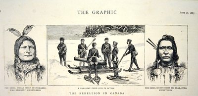 Asi Şeflerinin Poundmaker ve Big Bear Portreleri, 