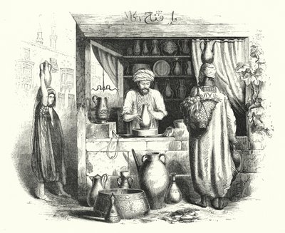 Çömlekçilik (gravür) by English School