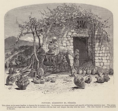 Çanak çömlek, Rasheiyet el Fukhar (gravür) by English School