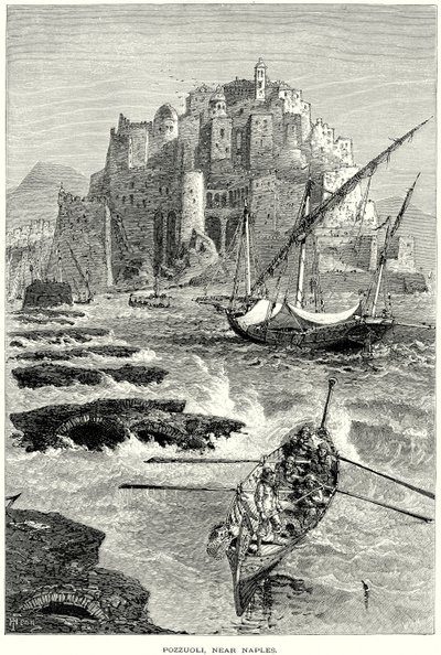 Pozzuoli, Napoli yakınlarında (gravür) by English School
