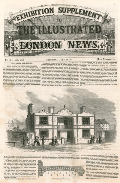 Prince Alberts Model Lojman Evi, Büyük Sergi, 1851 by English School