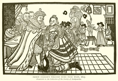 Prens Charless İspanya'dan Eve Hoş Geldiniz, 1623 by English School