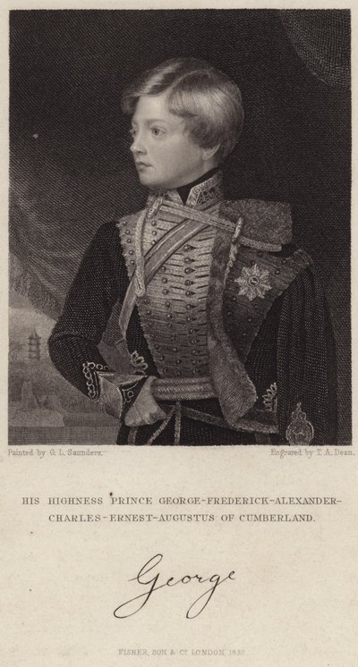 Cumberland Prensi George-Frederick-Alexander-Charles-Ernest-Augustus by English School