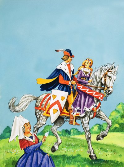 Prens ve Prenses at üstünde by English School