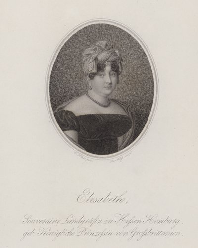 Birleşik Krallık Prensesi Elizabeth (gravür) by English School