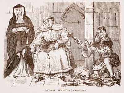 Rahip, Sumpnour, Pardoner by English School
