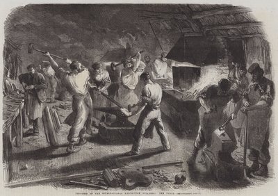 Uluslararası Sergi Binasının İlerlemesi, Forge (gravür) by English School