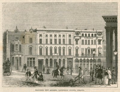 Önerilen yeni arcade, Catherine Street, Strand, Londra by English School