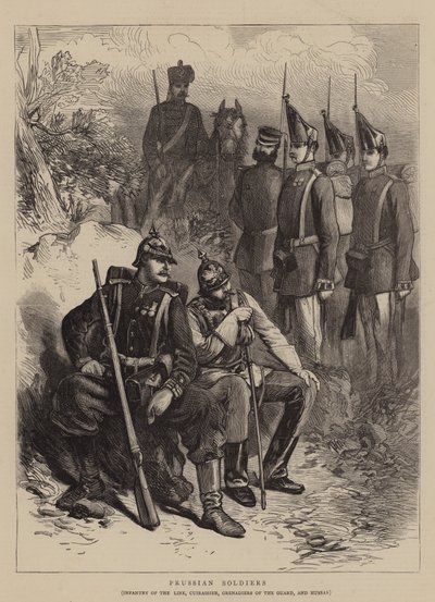 Prusya Askerleri (gravür) by English School