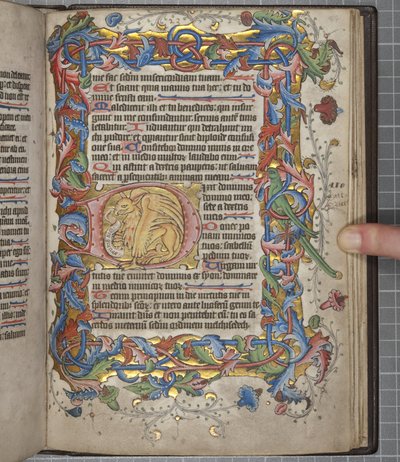 Sarumlu Zebur kullanım takvimi, Fol 82 recto, c.1425-75 (parşömen üzerine mürekkep, boya ve altın) by English School