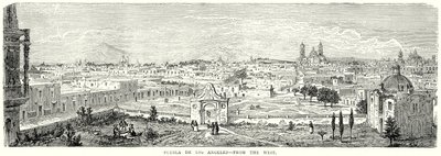 Puebla de Los Angeles - Batıdan (gravür) by English School