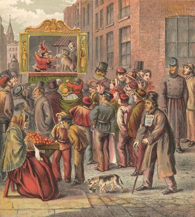 Sokakta Punch ve Judy gösterisi by English School