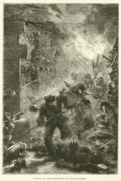 Yeraltı Mezarlarında İsyancıların Peşinde, Mayıs 1871 by English School