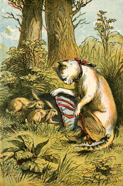 Tavşanları yakalayan kedi by English School