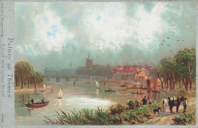 Putney Thames Nehri üzerinde by English School