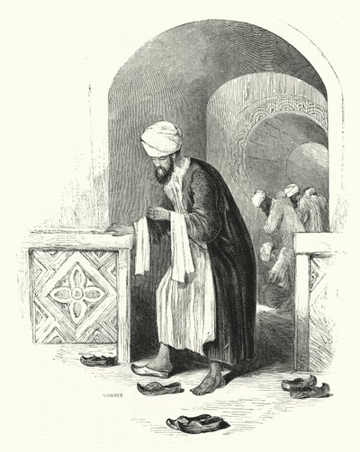 Ayakkabıları Çıkarma (gravür) by English School