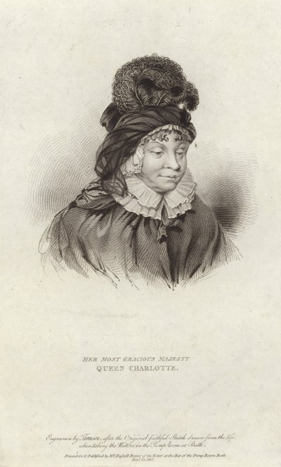 George III Kraliçe Charlotte eşi by English School