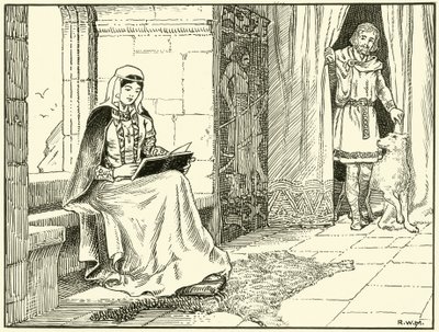 Kraliçe Margaret (kağıt üzerine mürekkep) by English School
