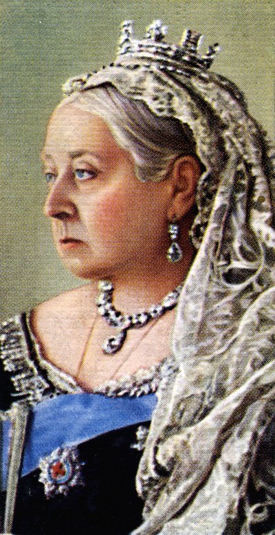 Kraliçe Victoria (renkli lito) by English School