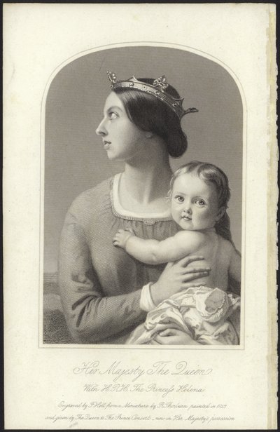 Kraliçe Victoria ve Prenses Helena by English School