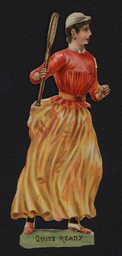 Oldukça hazır, tenis (chromolitho) by English School
