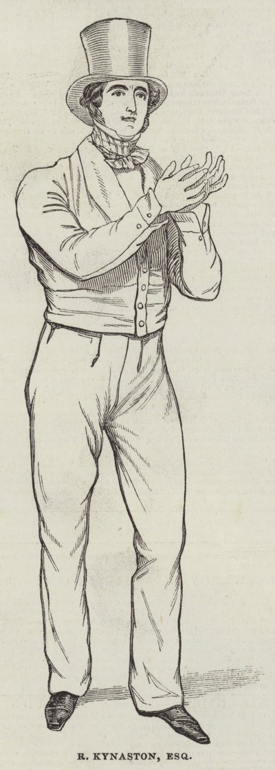 R Kynaston, Esquire (gravür) by English School