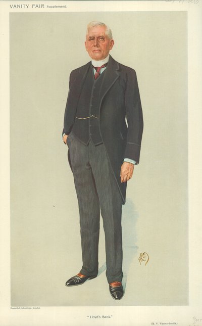 RV Vassar-Smith, Lloyds Bank, 20 Temmuz 1910, Vanity Fair karikatürü by English School