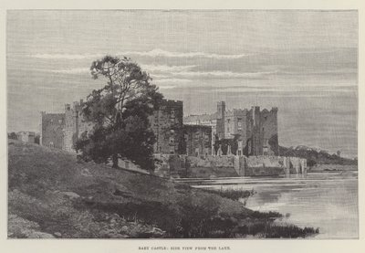 Raby Kalesi, Gölden Yan Görünüm (gravür) by English School
