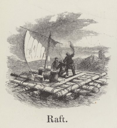 Raft (gravür) by English School
