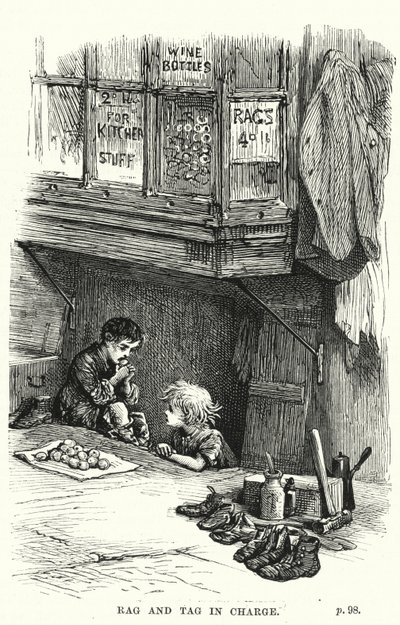 Paçavra ve Etiket sorumlusu (gravür) by English School
