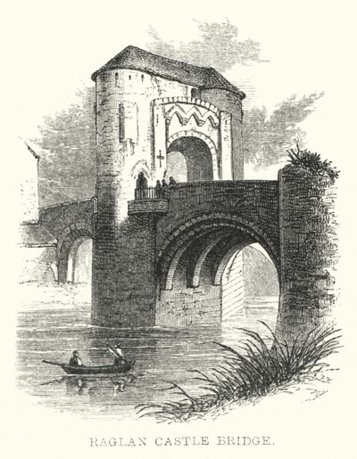 Raglan Kalesi Köprüsü (gravür) by English School