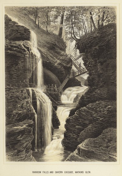 Rainbow Şelaleleri ve Mağara Çağlayanı, Watkins Glen by English School