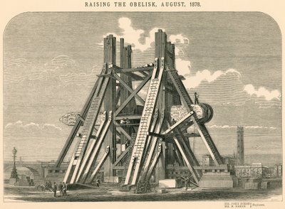 Dikilitaşı yükseltmek, Ağustos 1878 by English School