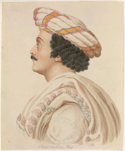 Raja Ram Mohan Roy (kağıt üzerine sulu boya) by English School