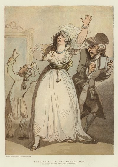 Yeşil Odada Prova (chromolitho) by English School