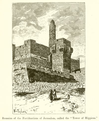 Hippicus Kulesi olarak adlandırılan Kudüs Tahkimatı Kalıntıları by English School