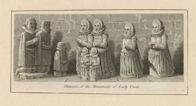 Lady Owen anıtının kalıntıları by English School