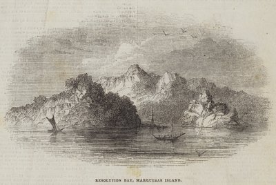 Çözünürlük Körfezi, Marquesas Adası (gravür) by English School