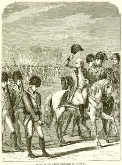 George III tarafından İngiliz Gönüllüleri İncelemesi by English School