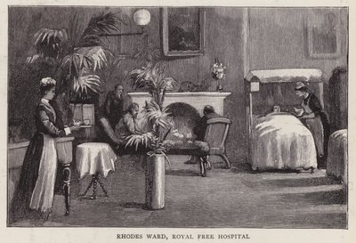Rhodes Ward, Royal Free Hastanesi, Londra (lito) by English School
