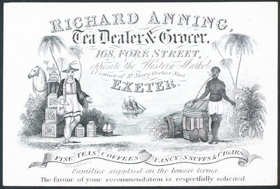 Richard Anning, çay satıcısı ve bakkal, ticaret kartı by English School