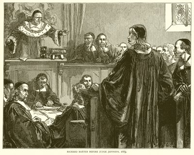 Richard Baxter, Yargıç Jeffreys'in huzurunda, 1685 by English School