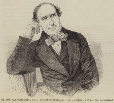 Sayın Jas Whiteside, İrlanda Başsavcısı (gravür) by English School