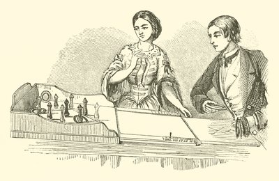 Ringolette veya Salon Quoits (gravür) by English School