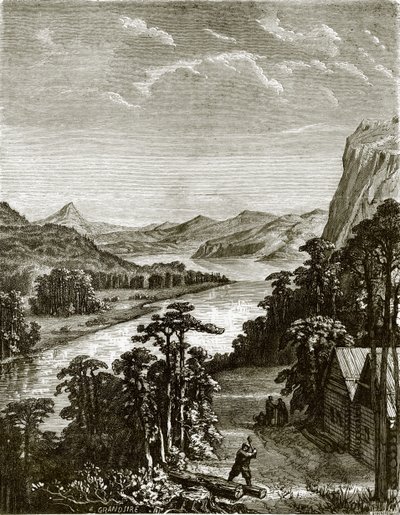 Amoor Nehri ve King-Gan dağları by English School