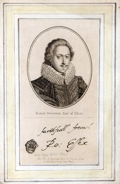Robert Devereux, 3. Essex Kontu (1591-1646), Mührü ve İmzası by English School