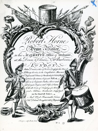 Robert Horne, Davul yapımcısı (gravür) by English School