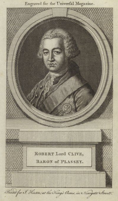 Robert Lord Clive, Plassey Baronu by English School