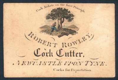 Robert Rowley, mantar kesici, ticari kart by English School